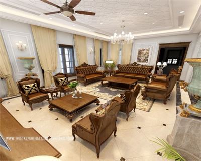 Sofa cổ điển - biệt thự Xuân Phương